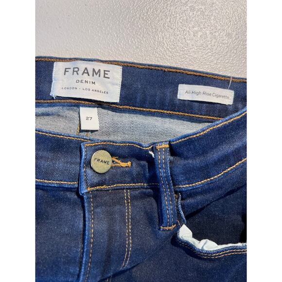 Frame Jeans Ali High Rise Skinny Grove Street Classic Basic Capsule Fall Minimal - Picture 6 of 7
